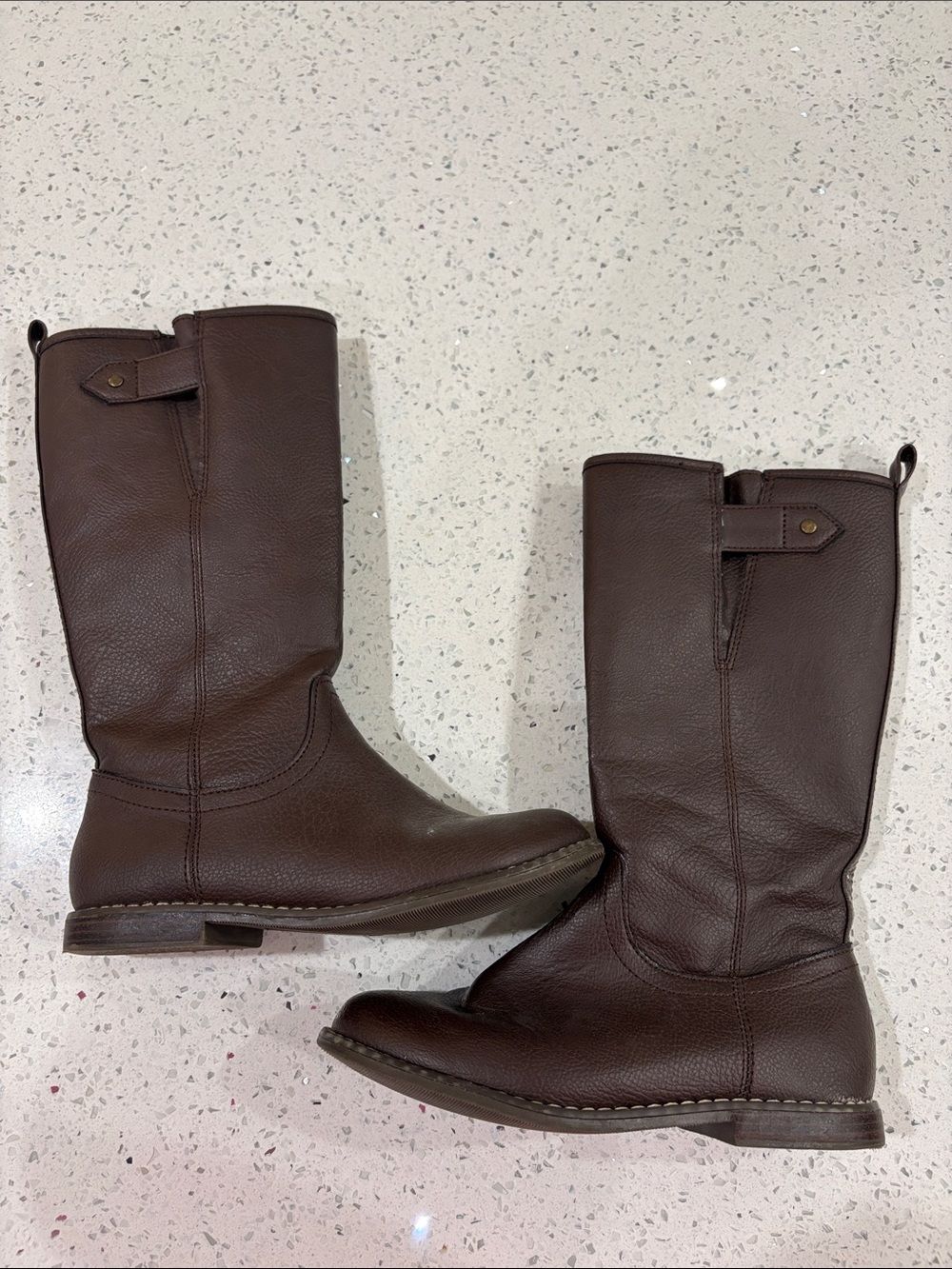 Gap Kids girls Classic Tall Brown Leather Boots size 1